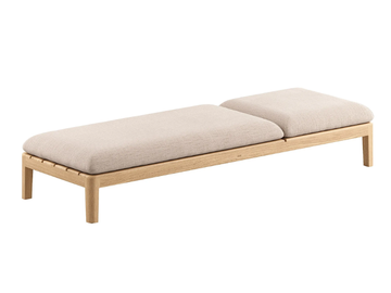 CALYPSO LOUNGE - Recliner fabric and teak sun lounger by Royal Botania - view 2